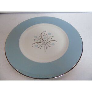 Vtg Blue Meadow Breeze Syracuse China Salad Plate Blue Rim & Flowers Dishes